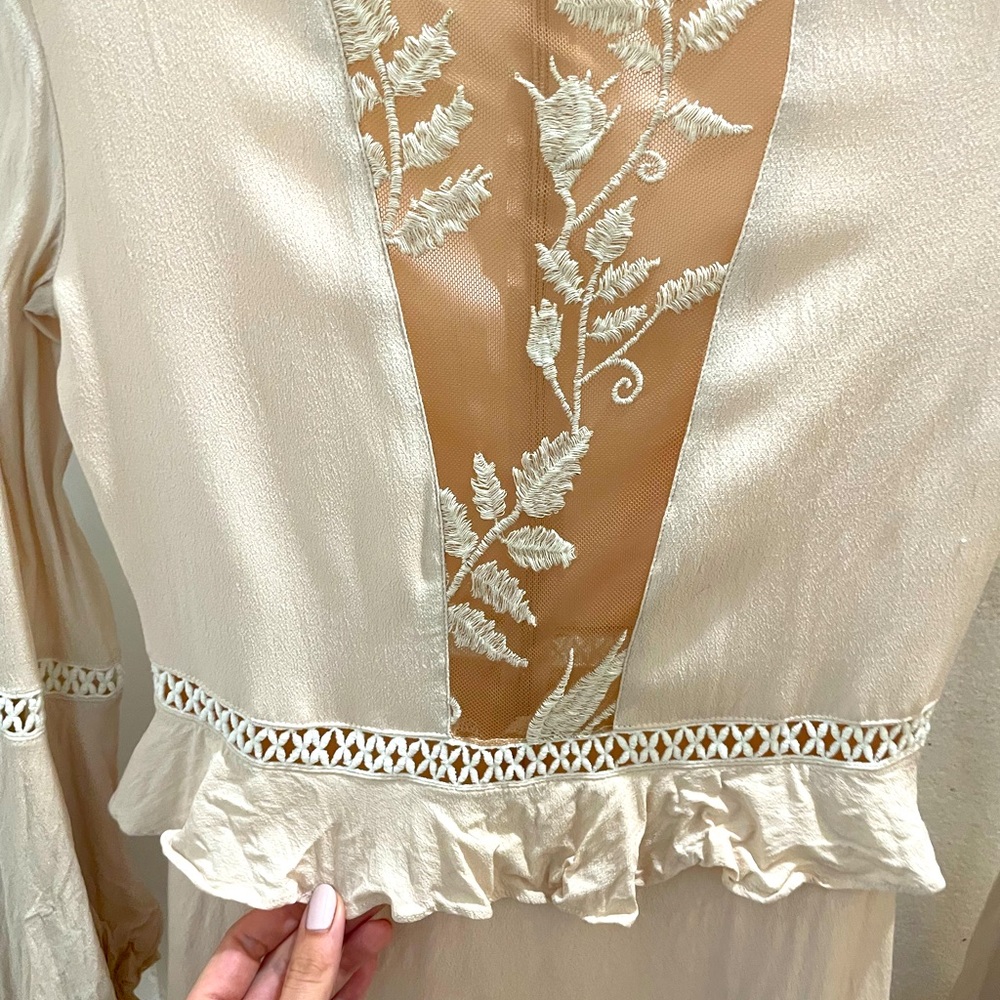 For Love & Lemons / Emilia Mesh Flare Mini Dress - Picture 7 of 14